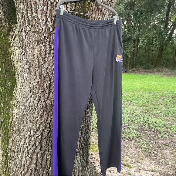 LSU MENS TIGERS GRAY PURPLE TRACK PANTS POCKETS DRAWSTRING LOUNGE SLEEP ATHLETIC - Picture 11 of 14